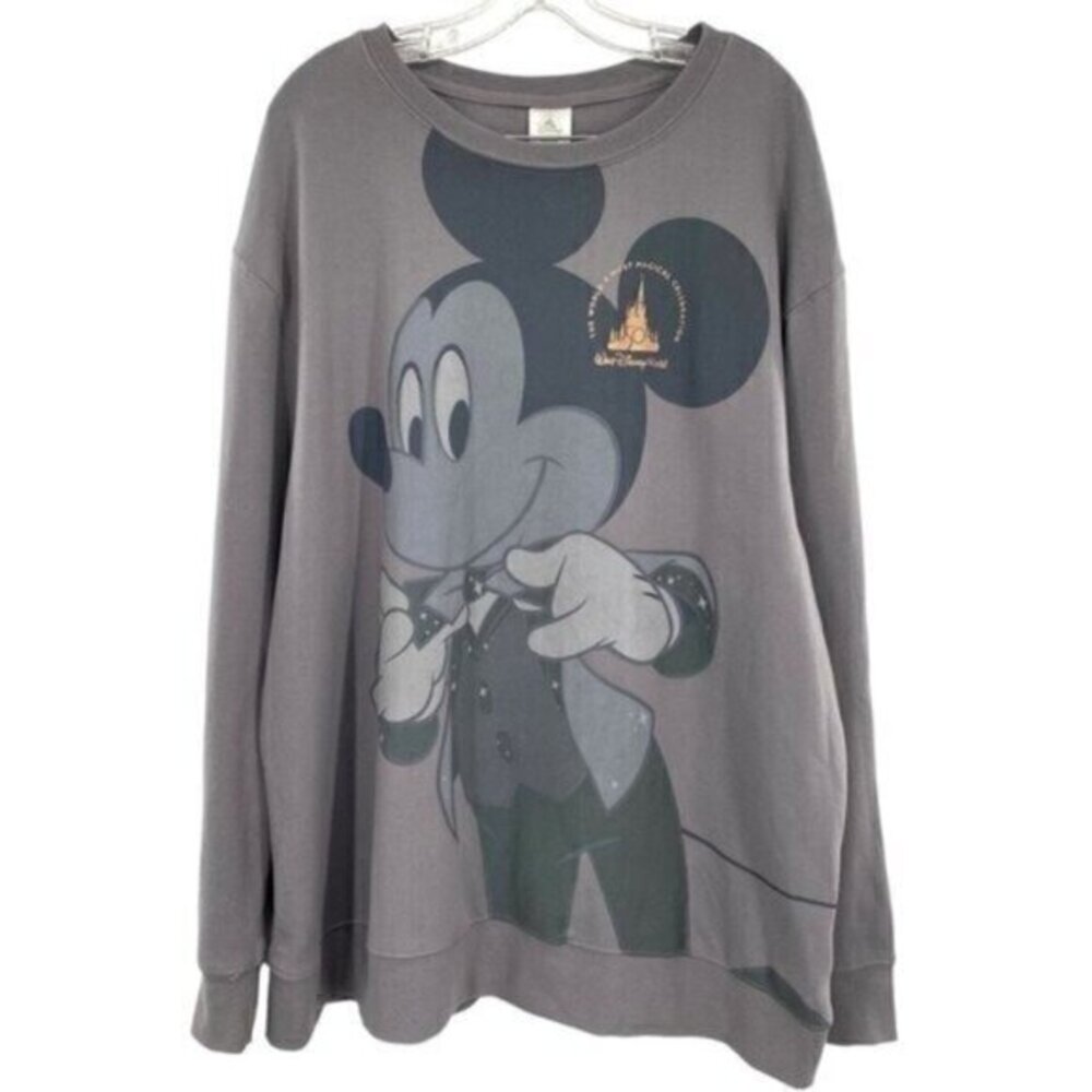 Walt Disney World 50th Anniversary Gray Mickey Mouse Pullover Sweatshirt